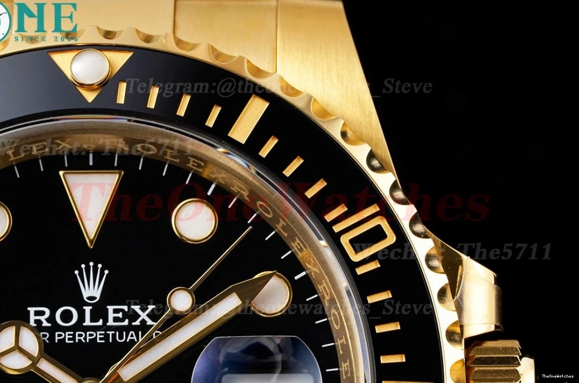 Black YG Clean 40mm Dot YG 116618LN VS3135 Submariner 0112